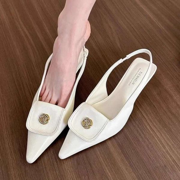 Summer Designer Elegant wer Pointed Toe High Sandals Women&#039;s Fine Stilettos Cat Heeled Single Shoes