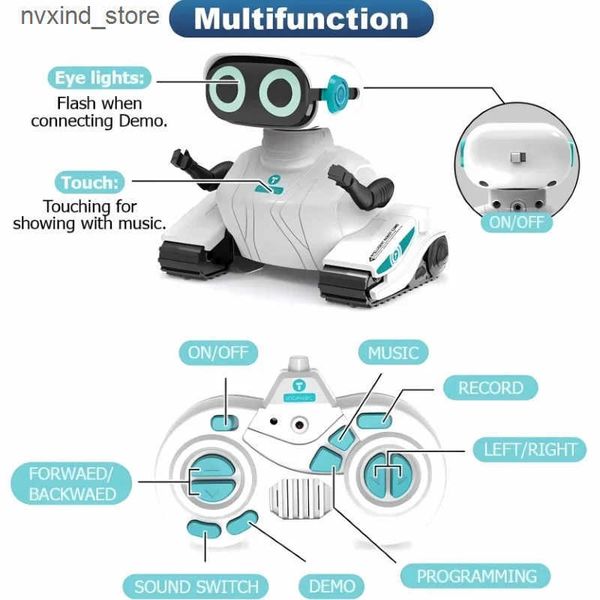 Electronics Robots RC Robot Electric Smart Robot Remote Control DIY Interactive Toy That Can Sing And Dance For Children Baby Toys J241203