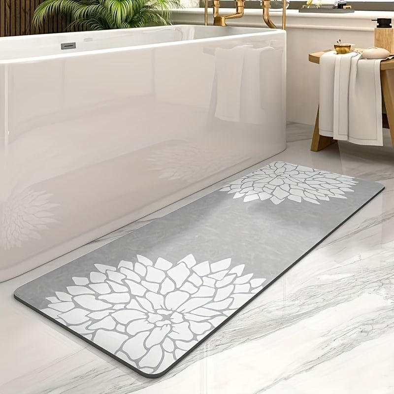 TEMU No Stains Bathroom Runner Rug-bath Mats For Bathroom Non Slip-super Absorbent Bathroom Floor Mat Quick Dry Diatomaceous Earth Bath Rug-large