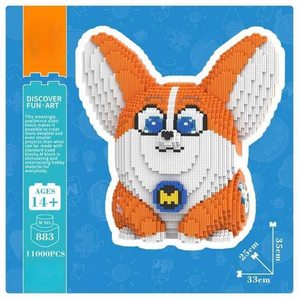 Blocks Tide Play 35cm High Small Flying Dog Puzzle Building Block 3D Boy Gift Girl Gift Y250112AY93