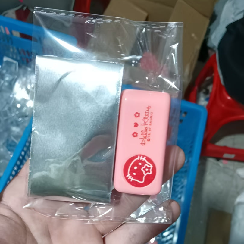 TEMU For Hello Kitty Embossing Tool - Pink Plastic Stamp With Cute Cat Design, Perfect Gift For Crafting & Scrapbooking, Includes Metal Stamps And