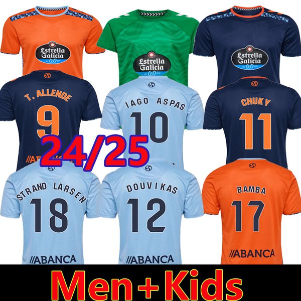 24 25 Celta Vigo Soccer Jerseys 2024 2025 F. Beltran Paciencia Swedberg Miguel IAGO ASPAS Football Shirts Men Uniforms Kids Kits Socks Full
