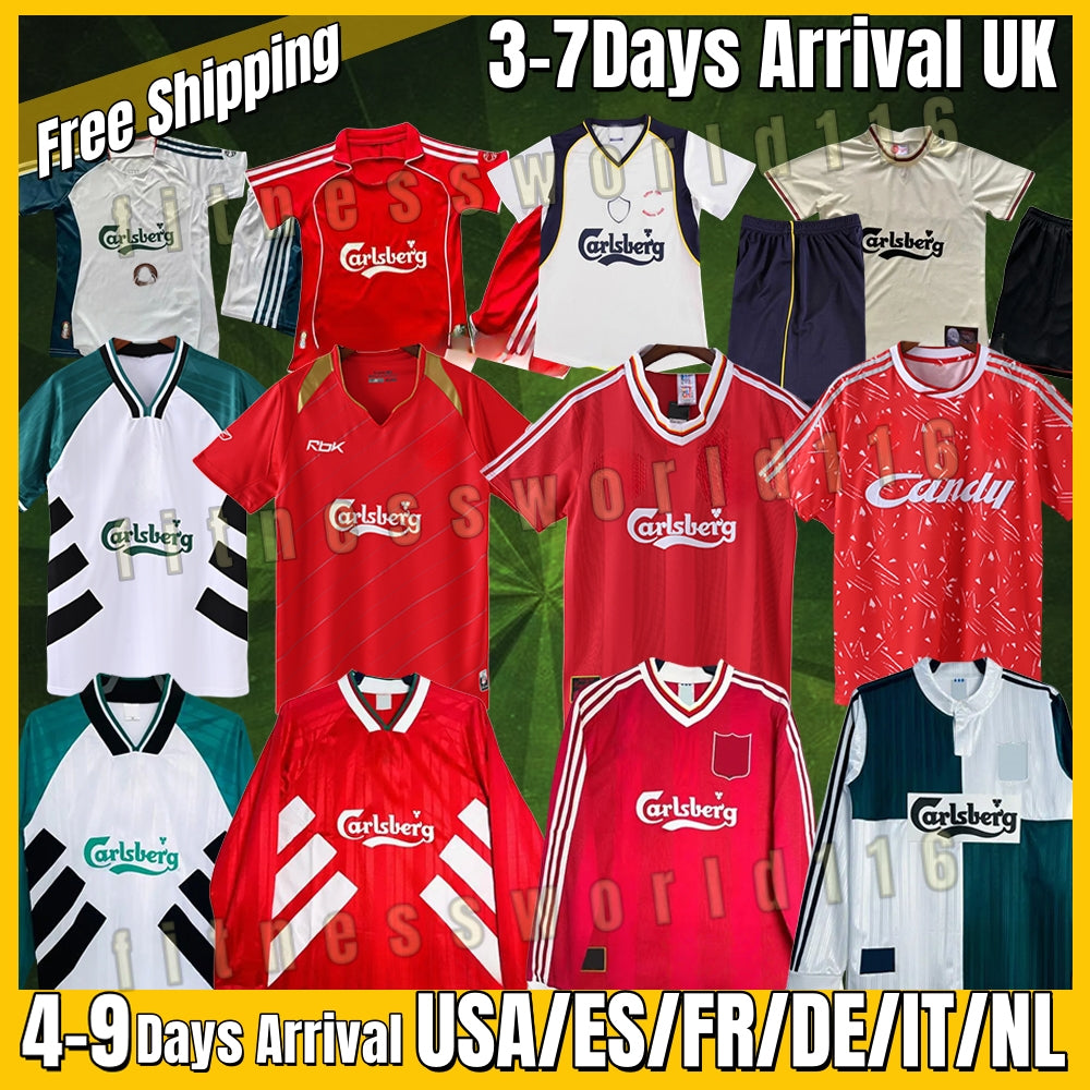 Retro 85 86 DALGLISH RUDDOCK RETRO SLiverpooSlS Soccer Jerseys 93 97 WRIGHT FOWLER REDKNAPP McMANAMAN 05 08 09 10 GERRARD TORRES MASCHERANO Football