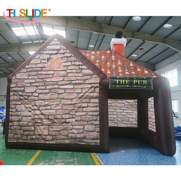 outdoor activities 6x4x5mH portable Inflatable Irish Pub House For Sale 2023 new backyard Inflatable beer bar inn party tent