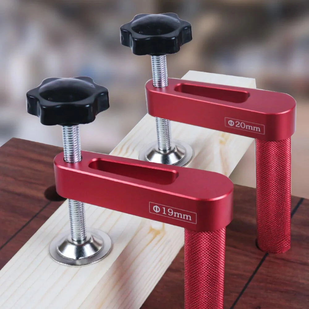 2 Packs JIGHOLE 19mm-20mm Bench Dog Hold Down Clamps MFT Table Workbench Hole Clamps for Woodworking Clamps Hand Tools