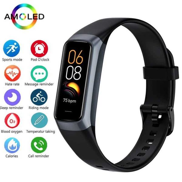 1.1-inch Amoled Smart Wah Smartwah Band Wen Rate Monitoring Waterproof Mens Smart Bracelet Sports Fitness Tracker M241114