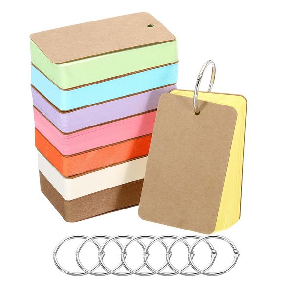 Portable Notebook Loose Leaf Notepad Ring Study Card for Staff Students Kawaii Stationery Diary Cards Style Brochure Pamphlet 250120