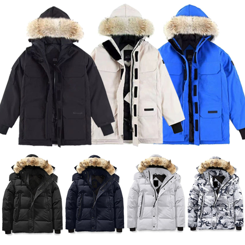 Designer puffer jacket women mens winter puffer coat Canada parka down jacket homme warm outerwear wolf hooded fur manteau jacket coat hiver doudoun