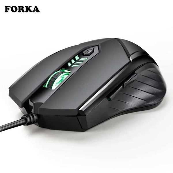 New Arrival Forka Silence Click Wired Gaming Mouse 6 Buttons USB Mute LED Cable Ergonomic Computer Mouse T250102