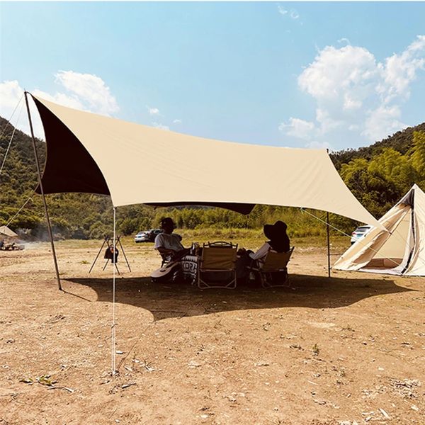 Tents and Shelters Shelter Tarp Tent Black Coating Butterfly Waterproof Rain Fly Sun Shade Outdoor Picnic Mat Beach Blanket camp 231030