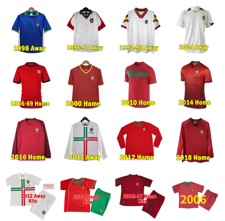 2016 2017 2018 Portugal Retro RONALDO Soccer Jerseys 1998 1999 2010 2012 2002 2004 RUI COSTA FIGO Classic Football Shirts Camisetas de futbol Vintag
