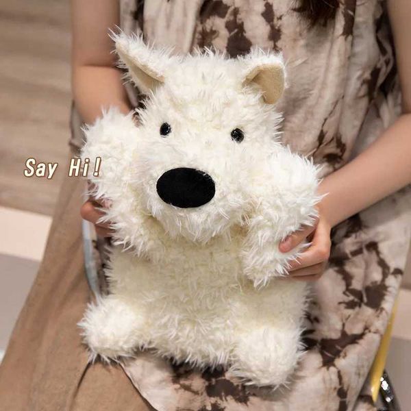 Simulation Kawaii West Highland White Terrier Plush Toys Fluffy Animal Dog Dolls Stuffed Lovely Puppy Pillow Child Birthday Gift X2410281