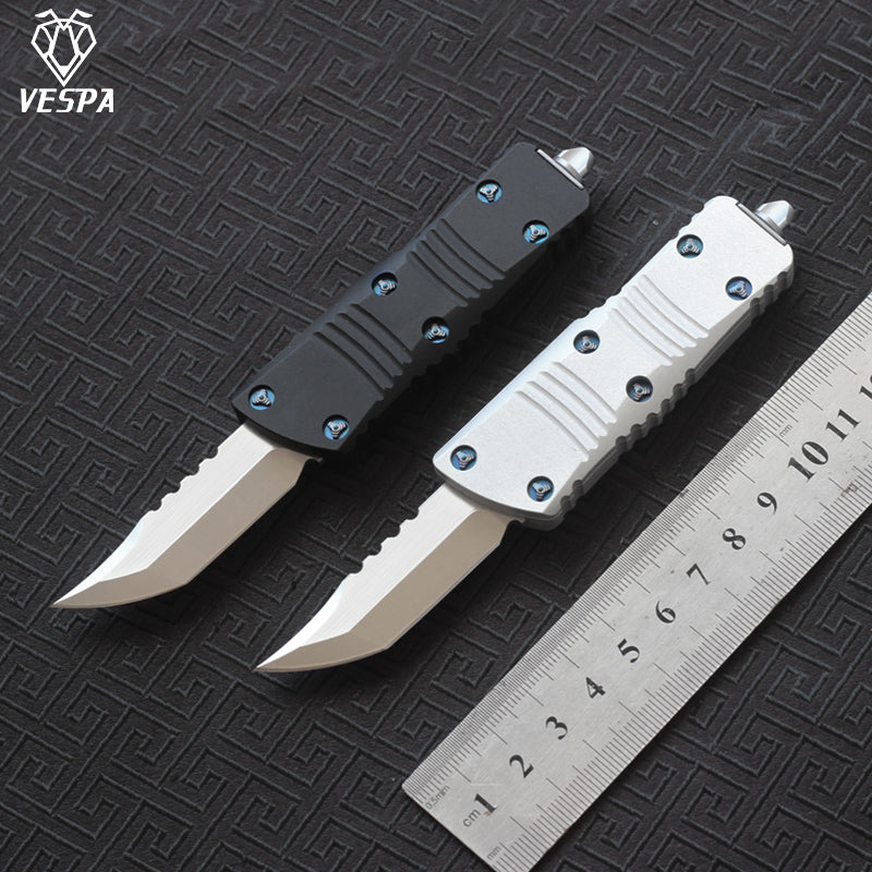 VESPA MiNi hellhound knife M390 blade 7075 aluminum handle Survival EDC Camping hunting outdoor kitchen tool key utility knife