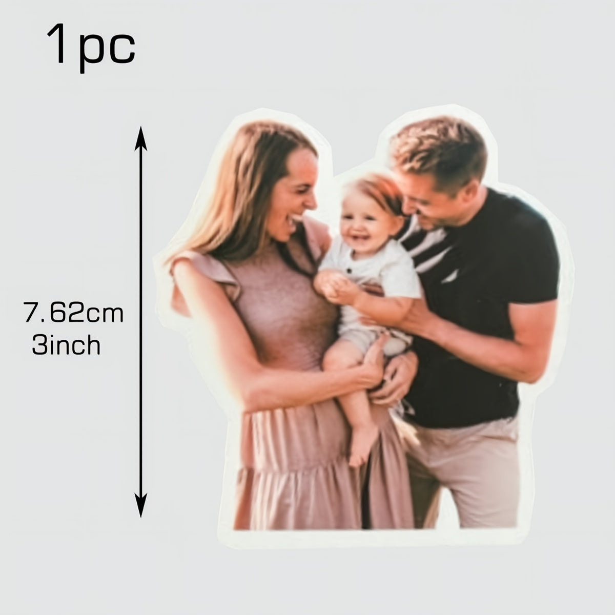 TEMU 1pc Custom Photo Sticker, Personalized Picture Decal, Waterproof, Cartoon & Animal Pattern, Paper Material, With For Water Bottle, Laptop, Car,