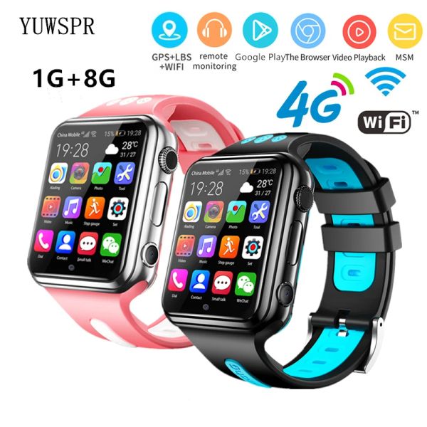 4G GPS Smart Phone Watch 1080mAh Android 9 Dual Camera SMS WhatsApp Download APP Music Video Player Children Smartwatch W5