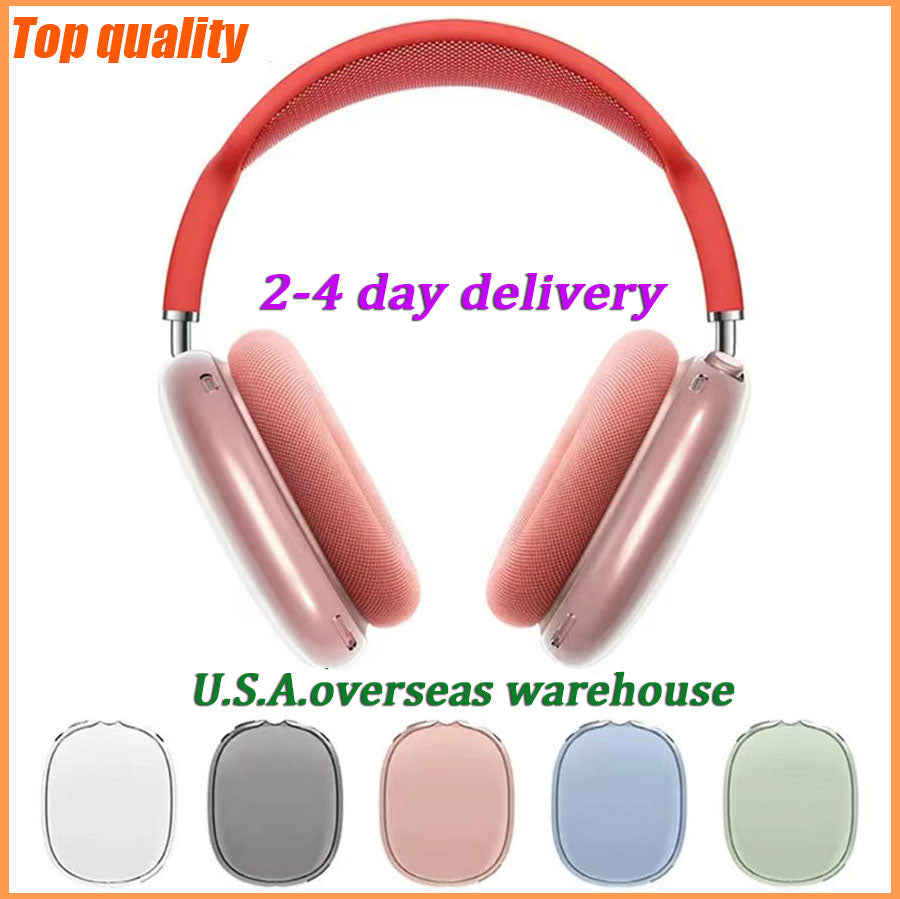 For apple AirPods Max Air pods Maxs ANC Earphones Headphone Accessories Transparent TPU Solid Silicone airpodspro max Waterproof Protective case