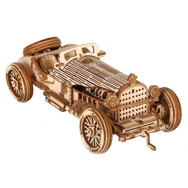 3D Puzzles Sports Car Modelo Diy 3D Kit de bloco de construção de madeira de madeira para montar presentes de aniversário de brinquedos para