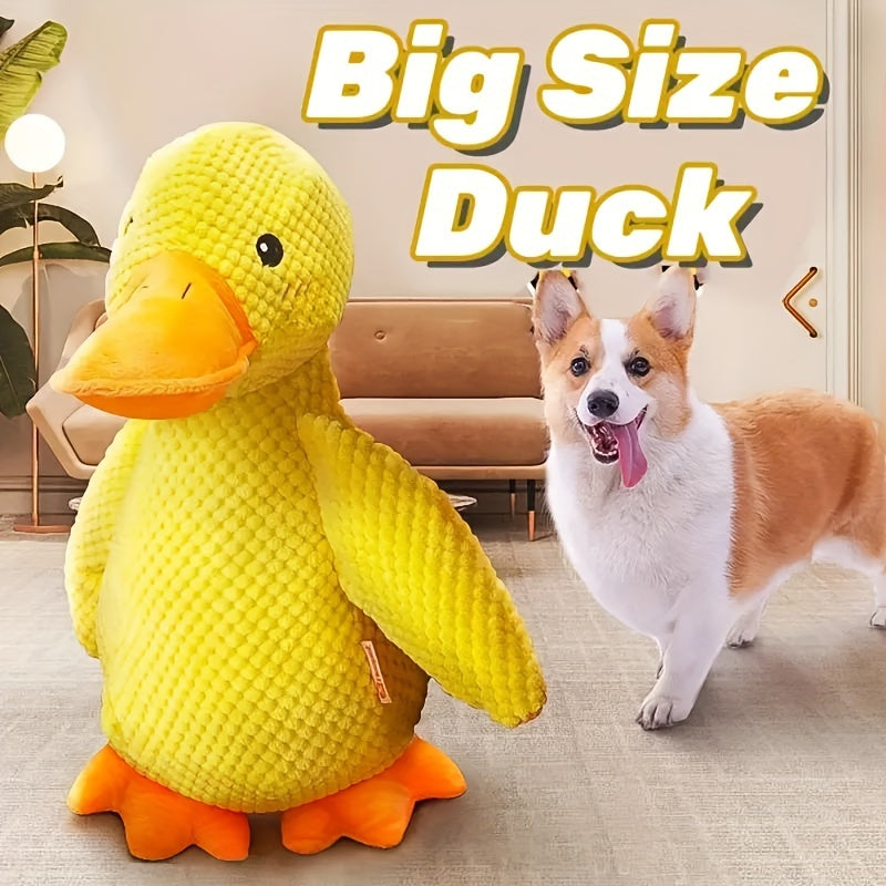 TEMU Large Plush Dog Toy With - Durable Chew-resistant For Teething Puppies, Golden Retriever & Corgi Size Dogs, Interactive Playtime Pet Supplies