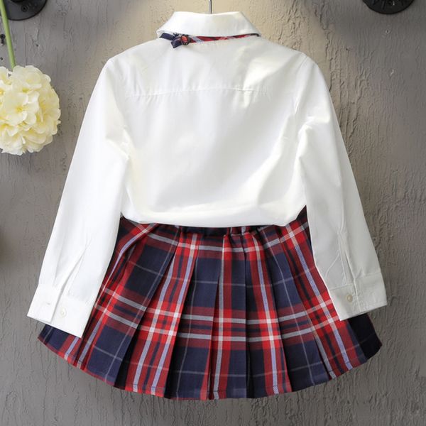 Clothing Sets Dancewear Melario College Girls Dress Autumn Kids Clothes Long Sleeve Shirts And Skirts Bowknot Casual PCS Suits Student 35ed
