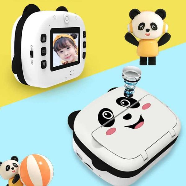 Cute Panda Photography Video Printing High Definition Black And White Printing Childrens Mini Digital Camera Cartoon Toy GiftM240803