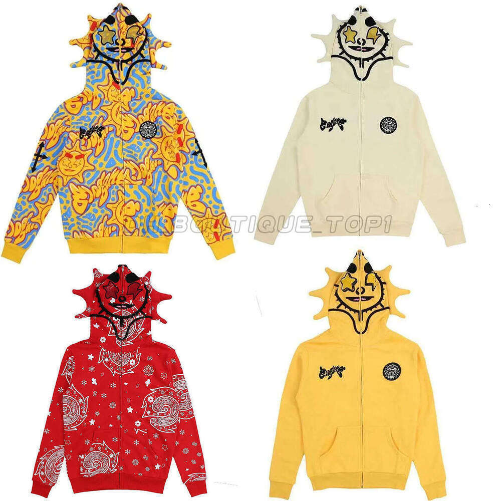 Hoodies Glo Gang Sweatshirts The Glory Mens Designer Outerwear New Style Versatile Autumn-Winter 3D Printed Loose Zipper Top Hoodie High Street Mini
