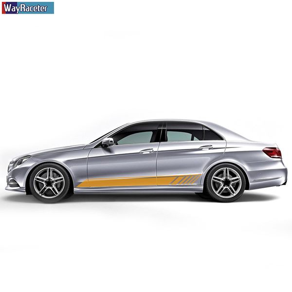 3 Pcs Car Hood Decal Side Stripes Skirt Sticker For Mercedes Benz E Class W212 E63 AMG S212 A207 C207 E250 E300 E350 Accessories