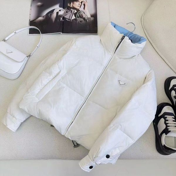 Winter Jacket Women Designer jacket Short Jackets High Street Fashion Cotton Clothes Straight Slim Standing Collar Short jackets