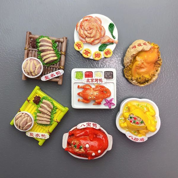 Babao Duck Roaring Chicken Resin Food Fun Food Special Vegetables Refrigerator Stickers 240715
