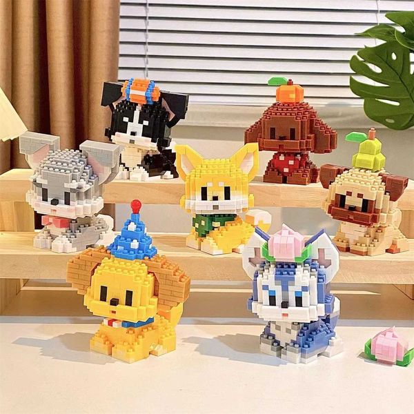 Blocks Blocks Pets puppies building blocks childrens and adult gifts micro particle pets can sit down shake their heads toy puzzle assembly