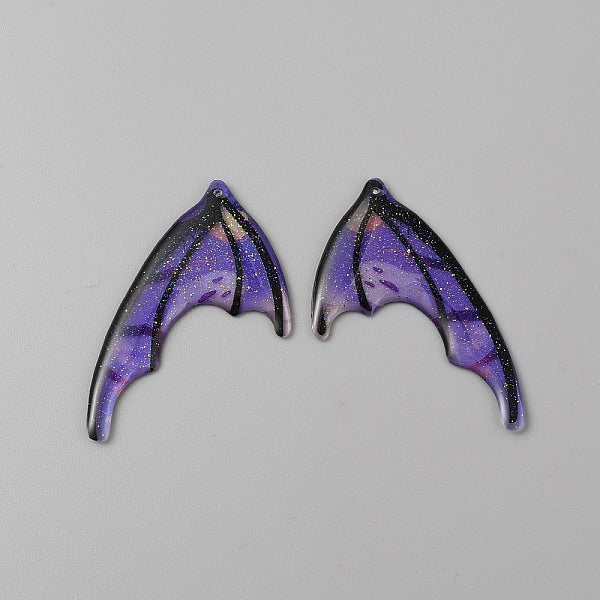 Pendenti in polvere glitterata in resina traslucida