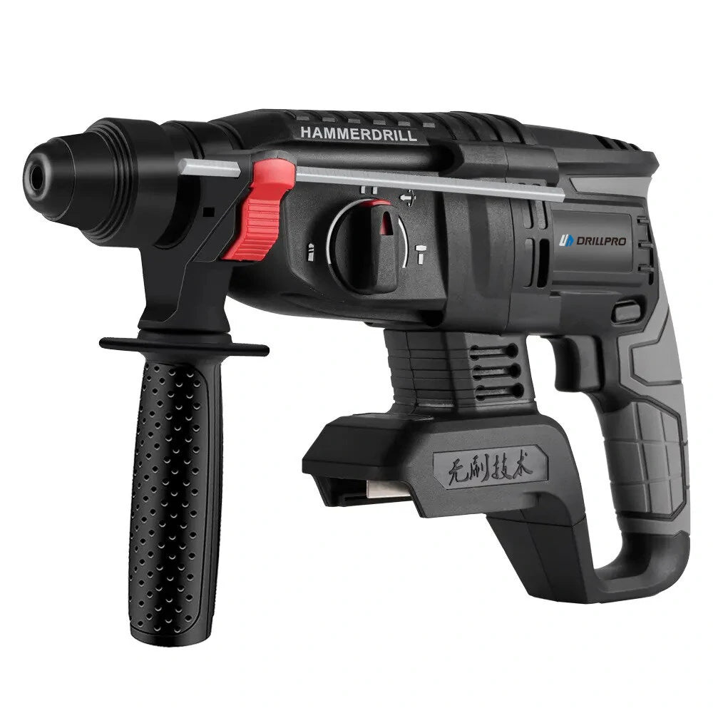 18V Superior Quality Electric Hammer with 6500rpm Speed 4800 Impact Rate SDS Clamp Plus 4-in-1 Functions, Power Tool for