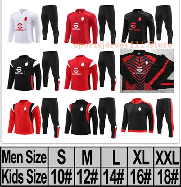 2023 2024 MIlan tracksuit soccer jerseys tuta maglia 23 24 PULISIC GIROUD THEO RAFA LEAO AC MILANS Survetement men kids Football jacket trai