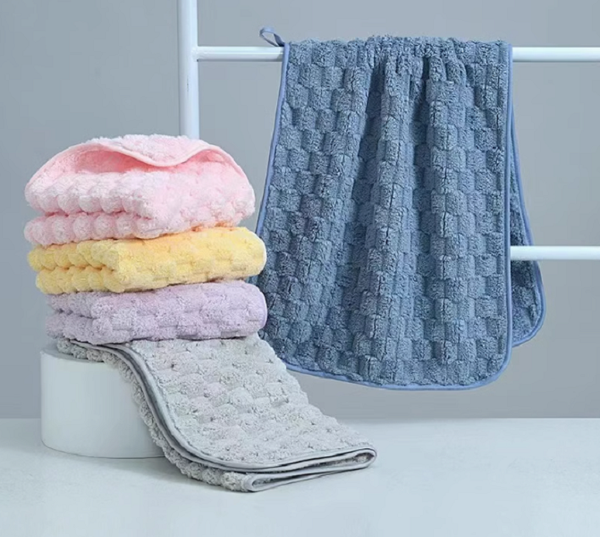 Towel absorbent men and women A1609 wash face and bath household hair towel quick-drying coral suede towel non-cotton cotton