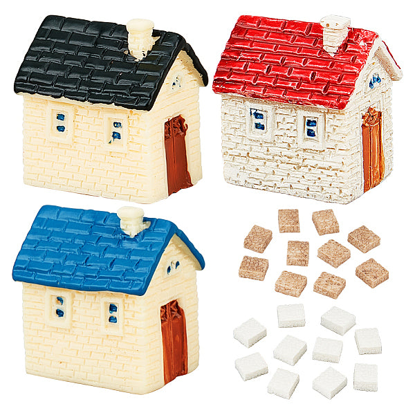 23pcs House & Ladder Steps Stairs Resin Display Decorations