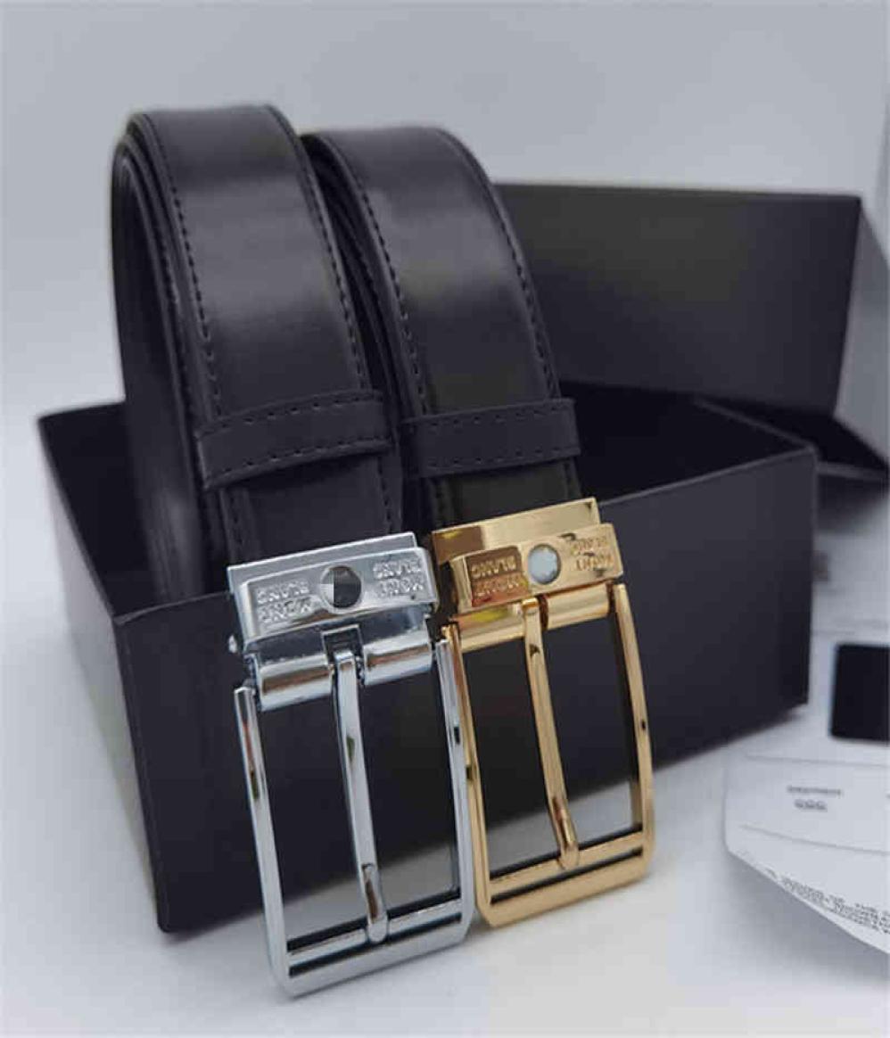 Luxury Leather Men Belt GoldSliver Mb Digner Empty Brand Pin Gp Tail Belt Poison 2021 NewRZYO4726991