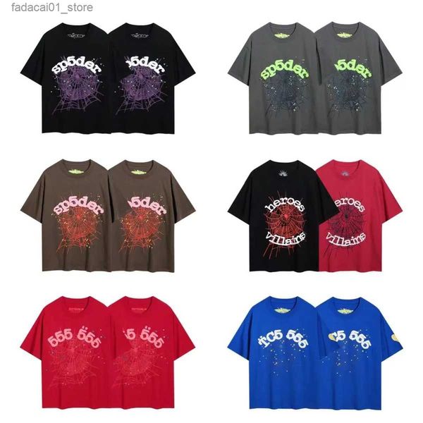 Men&#039;s T-Shirts Mens T-shirts Designer t Shirt 2024 Summer for Men and Women Graphic Tee Clothing 555 Spider Tshirt Pink Black White You