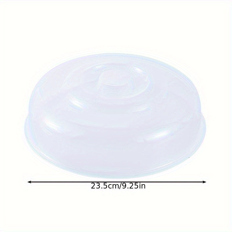 TEMU 1pc Microwave-safe Round Plastic Bowl Cover - Transparent, Freshness Preserving Lid For Kitchen And Dining