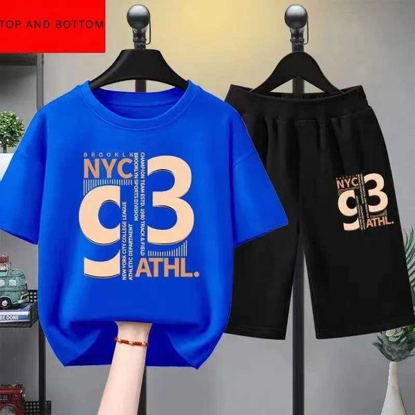 Clothing Sets Summer Baby Boy Clothes Set Children Girls Letter Printed T-shirts and Shorts 2 Pieces Suit Kid Casual Top Bottom Tracksuits Y