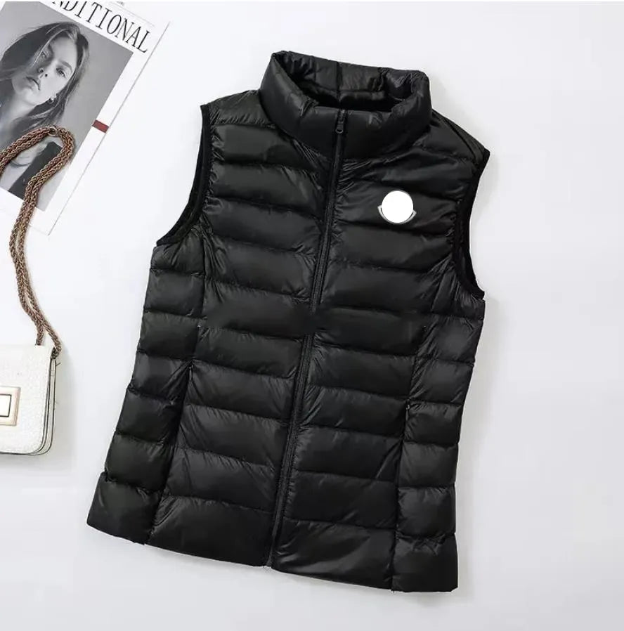 womens down vest jackets French designer brand sleeveless lady vest luxury embroidery badge Outerwear Coats size S-M-L-XL