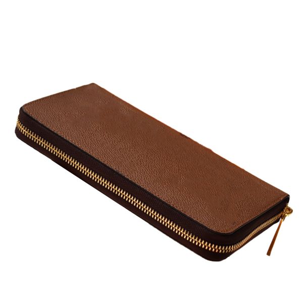 Designer Zipper Wallet Mens Leather Wallet for Men Wallet Letter Flower Genuine Long Women Luxury Card Holder Purses Classic Pocket Bag with