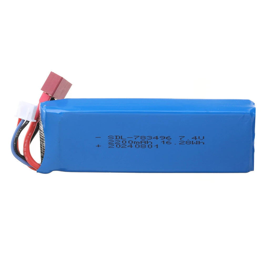 Wltoys 7.4V 2200mAh 25C 2S T Plug Lipo Battery K949-78 for 124016 124017 124018 124019 144001 144010 10428 10428A-B-C-A2