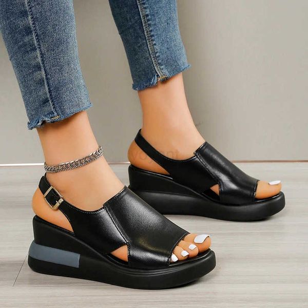 Light luxury sandals Summer Wedge Platform Sandals Fi Ren Beach Shoes Ladies Casual Peep Toe Soft Cfortable Sandalias De Mujer Z241120