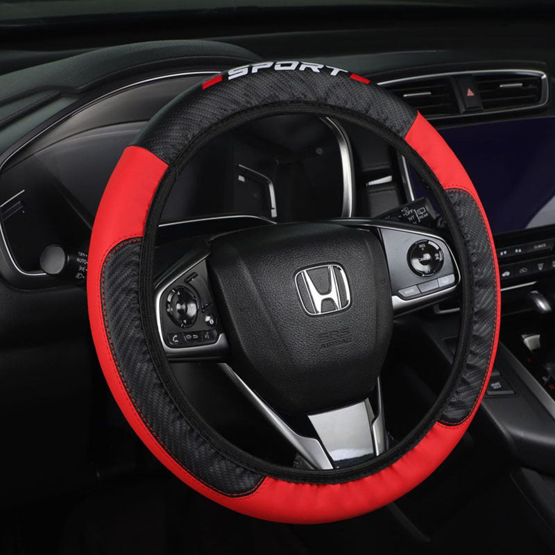 TEMU Sport--printed Elastic Steering Wheel Cover - Fit No , Black & , Non-slip Grip For Car Interior Accessories, Driving , Modern Aesthetic, , Daily