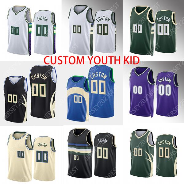 0 Damian Lillard Youth Kid 34 Giannis Basketball Jerseys 22 Khris Antetokounmpo Middleton 21 Jrue Holiday 12 Grayson Allen 3 George Hill 0 M