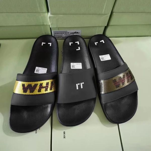 Off Slipper Rubber Sole Mule Designer Sandal Luxury Slippers Black White Slider Womens Mens Office Sandale Beach Flat Heel Slide Sneakers Lo
