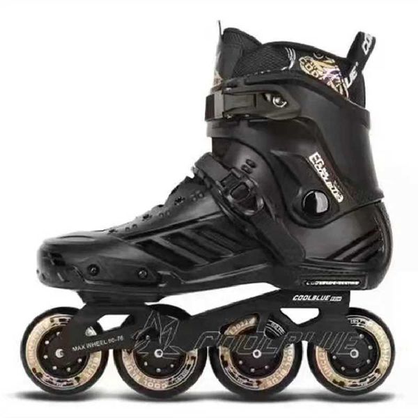 Inline Roller Skates Fashion EMG Students Roller Skates Shoes 4-wheels Slalom Roller 3-wheels 110mm Speed Race Street Road Skating Sneaker R
