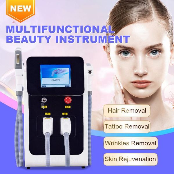Newest 3 in 1 OPT+Laser+RF Multifunctional Machine Hair Removal Tattoo Spots freckles scars Removal and Skin Rejuvenation Tightening laser B