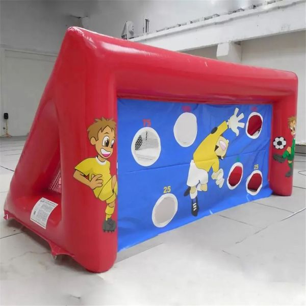 4x2.5x2m wholesale Customized outdoor games pvc Commercial Portable Inflatable Football Dart Inflatable Soccer Goal Target for Shooting Game