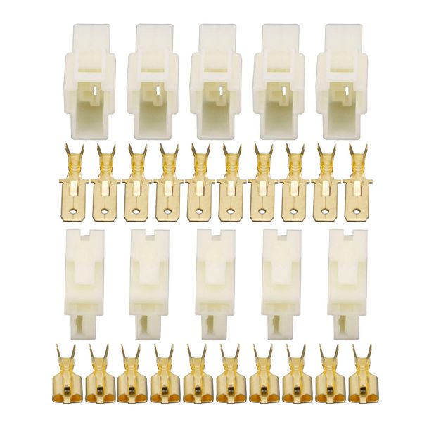 5 Sets 2 Pin Automotive Connector DJ7022-6.3-11-21 Electrical Wire Connectors Plug Male and female Automobile Connector 2P