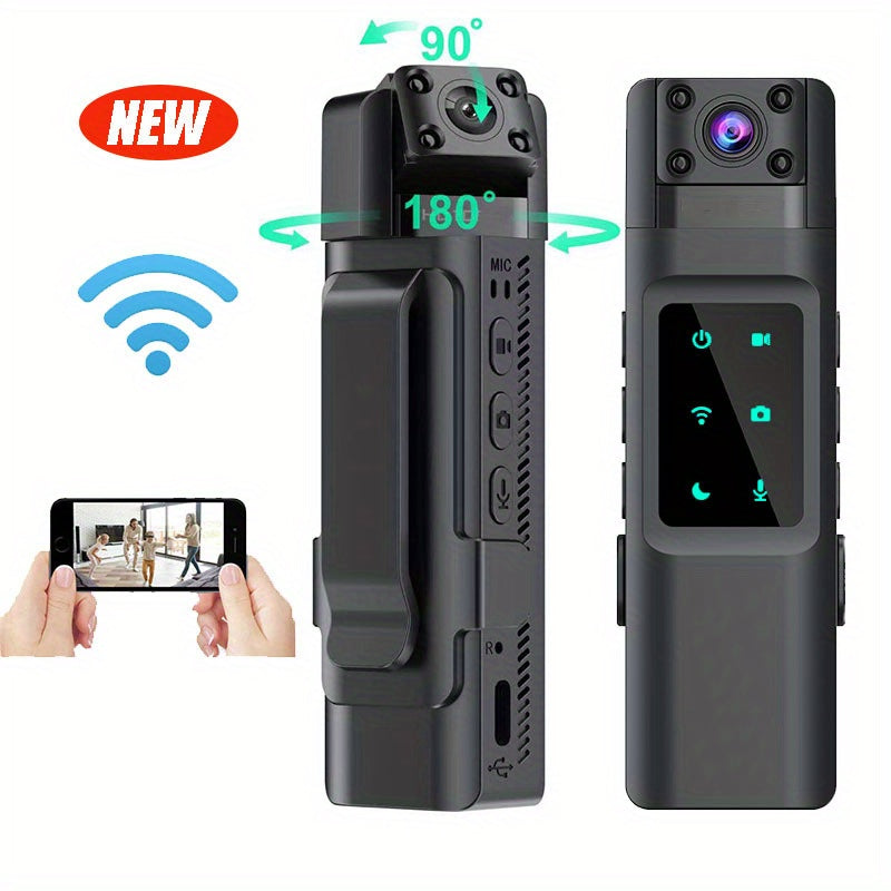 TEMU 2025 New With Wifi Hotspot Mini Camera 1080p Portable Recorder Body Camera Night Vision Dvr Miniature Camcorder, The Best Christmas Gift For